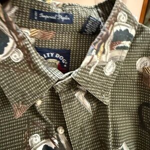 Olive Patterned Men's Shirt